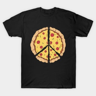 Peace Of Pizza Italian Food Lover Design T-Shirt